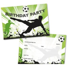Absolutely Yours Party Invitations Pack of 36. Football themed invitation with matching envelopes. 120 x 172mm. Party Invites, Birthday Party Invitations. Designed and Printed in UK.