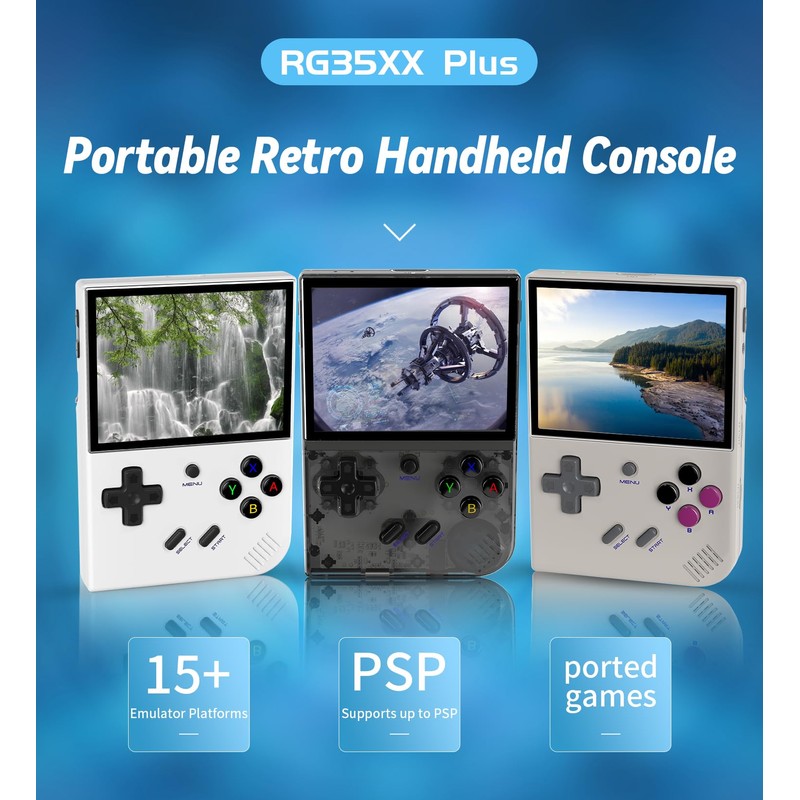 RG35XX Plus Retro Game Consoles Handheld Game Console 3.5 inch