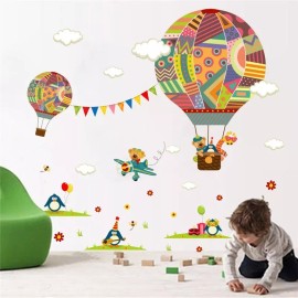 DaraBaby Vinil Decorativo Infantil Globo Aerostático Recamara Cuarto
