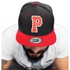 4sold ABC Letter Snapback Cap in Red Black/White with Letters
