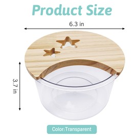 kathson Hamster Sand Bath Box Transparent Gerbil Bathroom & Digging Box Acrylic Guinea Pigs Litter Box Chinchilla Dust Bath Container Cage Accessories for Mice Hedgehog and Other Small Animal (Circle)