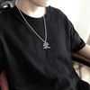 Love Kanji Necklace Japanese for Men Women Stainless Steel Chain