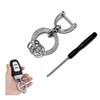 enconson Bling Key Chain with 3 Rings 360 Degree Rotation,