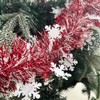Red Christmas Snowflake Tinsel Garland, 10m / 32.8ft Christmas Tree