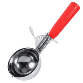 Cuchara Para Helado Pastel y Frutas Cocina de Acero Inoxidable Cuchara de Melón Mangos Suaves de Silicona Vajilla Para Helado(5.2CM)
