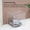 Clear Acrylic Money Box,Square Money Tin,Piggy Bank-Unopenable Savings Box