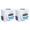 Autopilot 7 Day Dual Outlet Digital Programmable Light Timer Controller,