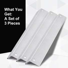 Metal Club Grill Heat Plates for Char Griller 5050 5650 3001 5072 Grills, 3-Pack Stainless Steel Burner Covers Heat Shields
