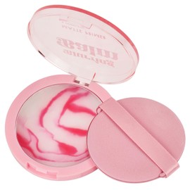 Natural Compact Powder, Wasserfest Matt Powder Make Up, Universal Make Up Puder Cosmetic, Mattierend Kompaktpuder für Einen Natürlichen Glow, Porenverfeinernd und Fixiert Langanhaltend, Rosa