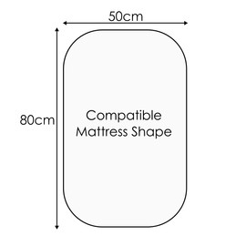 Pack of 2 Fitted Sheets to fit Maxi Cosi Iora* 80 x 50cm & 78 x 47cm (older versions)