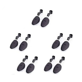 WAJJ 5 Pairs Plastic Shoe Tree Stretcher Shaper for Men Adjustable Length Shoes Boot Holder Shaper Support(Black Men)