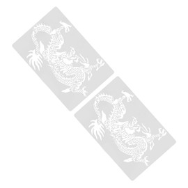 DOITOOL 2Pcs Dragon Paint Stencils for Reusable DIY Templates for Creative Art Hollow Design for Easy Coloring Safe Material Inspire Imagination Fine Motor Skills