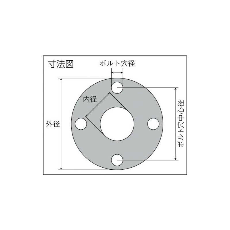 TRUSCO TFPS-10K40A-30 Gasket Flange Outer Gasket 10K 40A Thickness 0.12