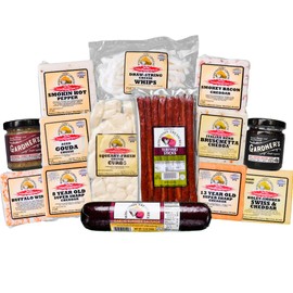 Gardner's Wisconsin Cheese, The Charcuterie Deluxe Bundle - Artisan Cheese and Meats Made in Wisconsin, Perfect for Gifting, Football Season, Tailgating, and more - Shipped Directly To Your Door