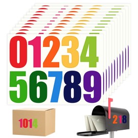 YQQYG 100 PCS Sticker Numbers 4 inch, Large Mailbox Numbers Self Adhesive, Vinyl Waterproof Stick on Alphabet Stickers for Poster Board, Bulletin, Home Adress
