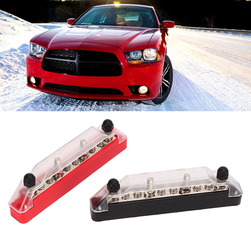 10 Way Power Distribution Block Bus Bar M6 Studs M4