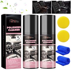 YJW Car Interior Cleaner & Polish, All Purpose Interior Detailer Spray, 2 Packs of 100ml, Lemon Scent, Compatible with Vinyl, Rubber, Plastic