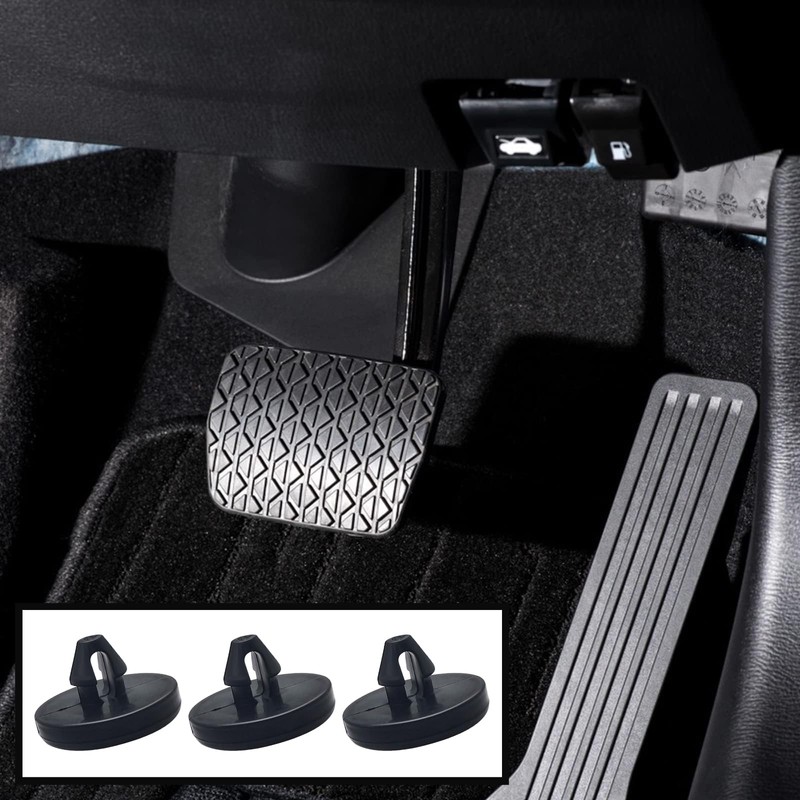 Ajxn 4 PCS Brake Pedal Pad and Light Switch Stopper