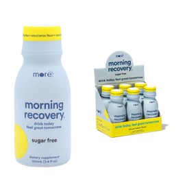 Morning Recovery Electrolyte, Milk Thistle Drink Proprietary Formulation to Hydrate While Drinking for Morning Recovery, Highly Soluble Liquid DHM, Sugar-Free Lemon, Pack of 6