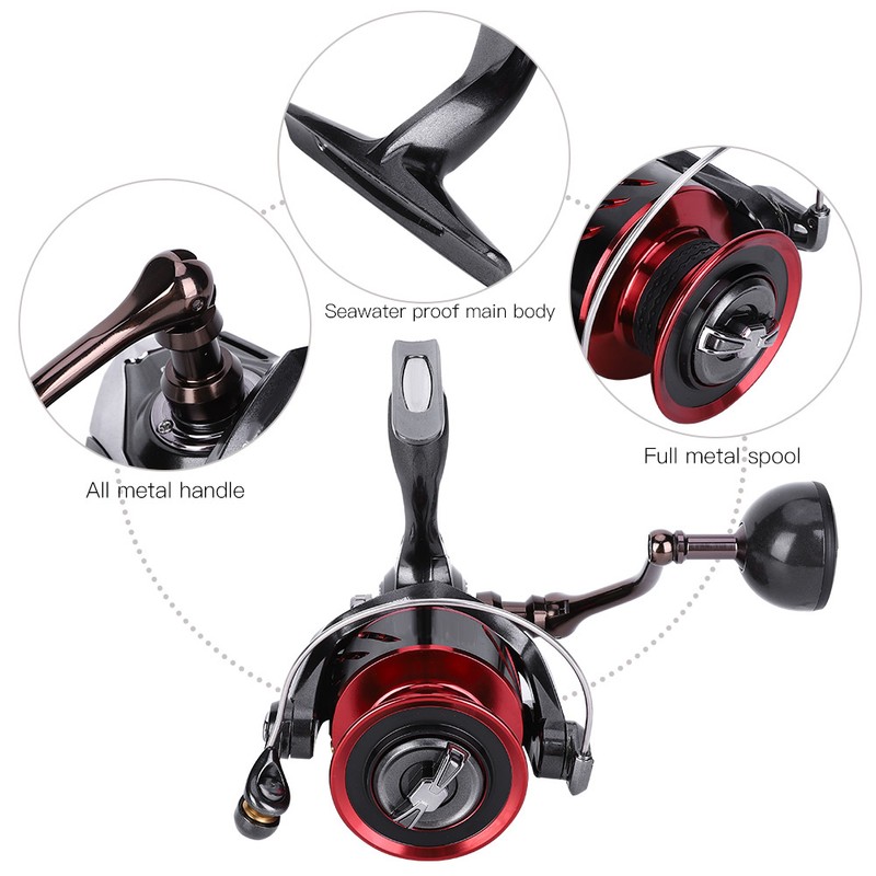 Spinning Reel Metal Stainless Steel Lure Wheel Bevel Connection Freshwater