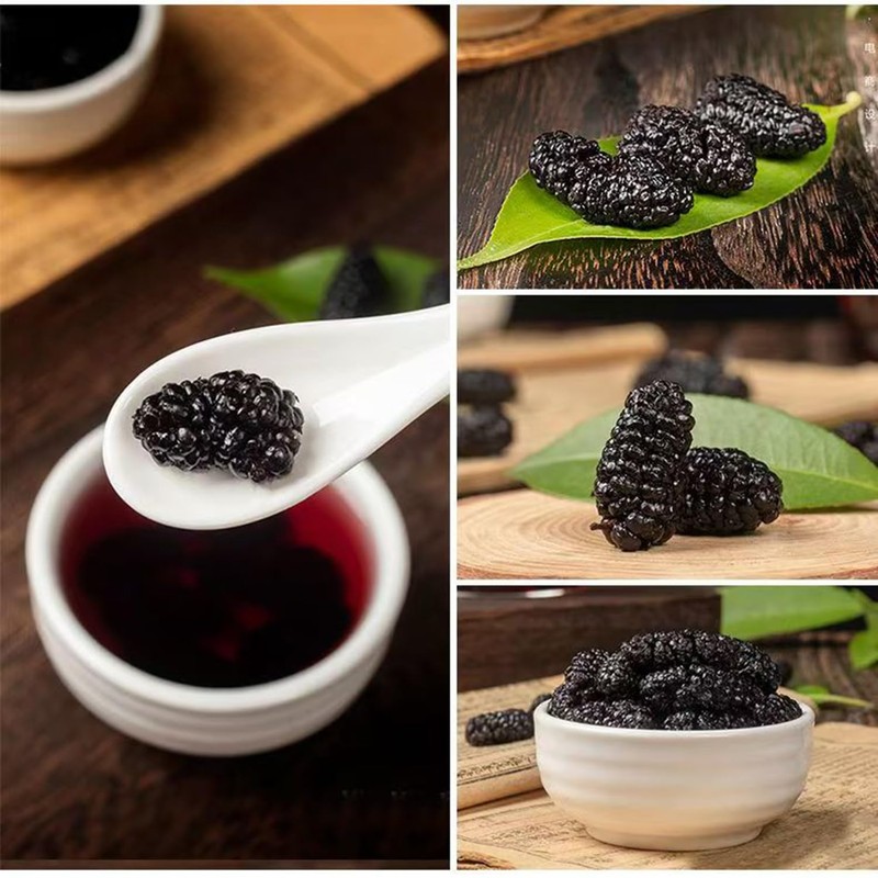 Dried Black Mulberries 14.1oz Black Mulberry Tea Sweet Delicious Dried