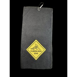 Unbranded Florida Man Xing Golf Towel / 8in x 16in (28k Stitches)