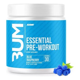 Pre Entreno Cbum Essential RAW Nutrition 30 Servicios Sabor Blue Raspberry CBUM Polvo