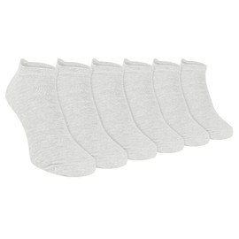 Sock Snob - 6 Pack Mens Cotton Ankle Low Cut Short Quarter Gym/Trainer Socks (12-14 UK, White)