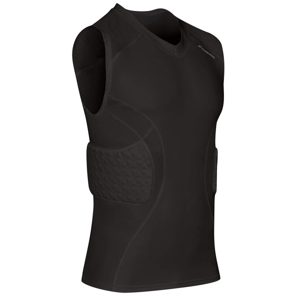 CHAMPRO Tri Gear Polyester/Spandex Padded Shirt, Adult X-Large, Black