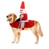 Christmas Dog Costume Pet Clothes Santa Claus Riding on Pet