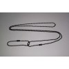 Black Military Dog Tag Chain Necklace Set 24" & 4.5"