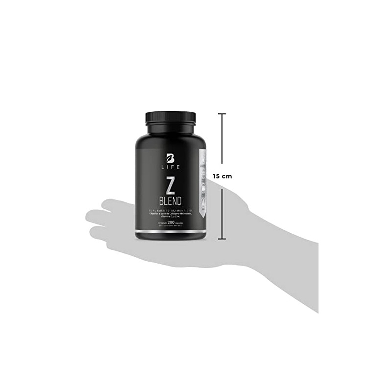 Life Company Zinc 200 Cápsulas Ingredientes Naturales Colágeno Vitamina Blend
