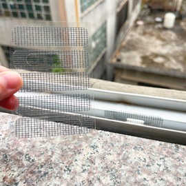 50pcs Window Weep Holes Cover Screen Repair Patches Fly Mesh Netting (Plastic Grey)