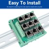 RJ45 8p8c Jack 9-Way Buss Board, Din Rail Mount Ethernet