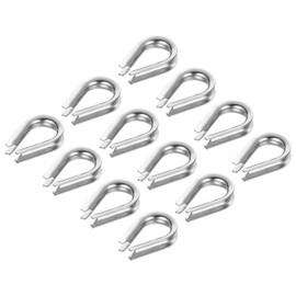 PATIKIL M3 50pcs Stainless Steel Thimble Wire Rope Thimble 3mm Diameter Wire Rope for Cable Rigging