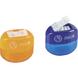 Brunnen Office 1029842 Can Sharpener 5 x 2.5 x 4 cm with Flexible Lid Double Sharpener for Left-Handed Users, 2 Colours)