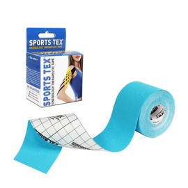 Sports Tex "Kinesiology Tape", 5cm X 5M, BLUE, Single Roll " Made in Korea" Tape (Also Available in Black, Purple, Yellow, Red, Pink, and Blue)