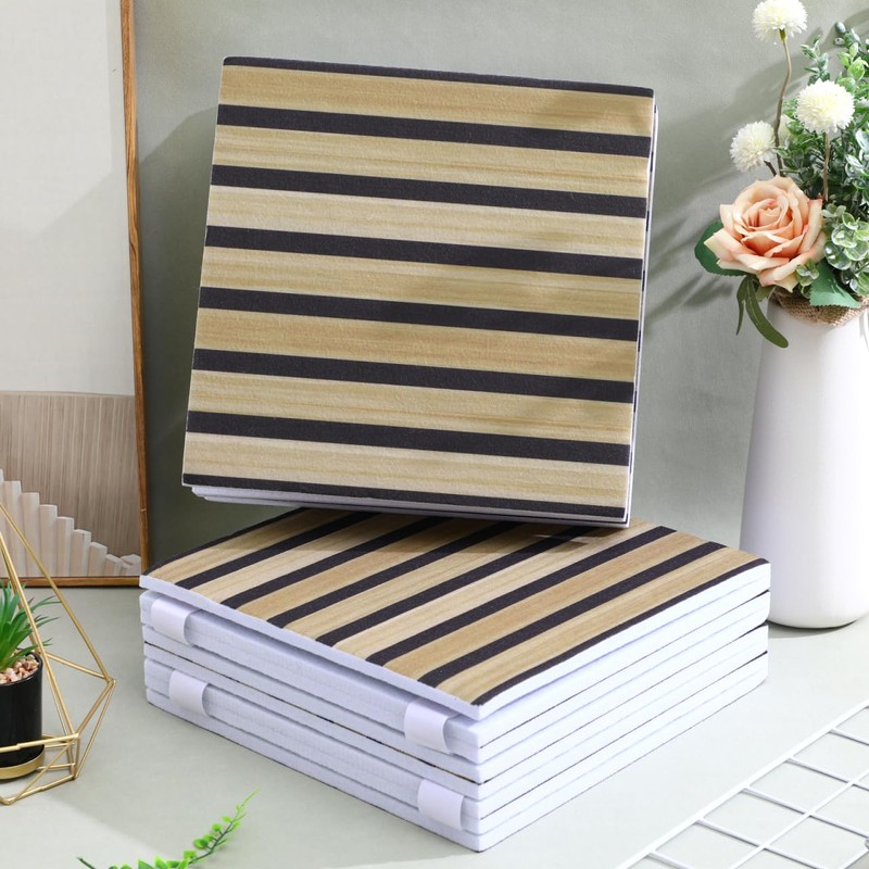 TEHAUX Felt Dart Board Wall Protector, Wood Grain Foldable Square