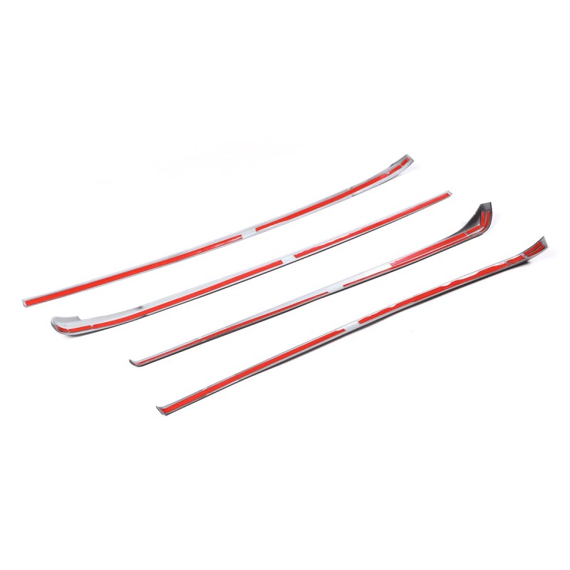 Ynei 4PCS Matt Black Interior Door Panel Trim Strip Set