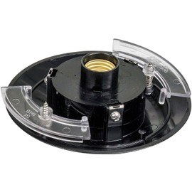 KastLite Black Wing Clip Post Top Fitter | Fits Lamp Post Globes and Acorns with a 5.25" Opening & 3" Post | Made of Polycarbonate | Single