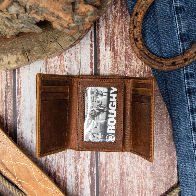 HOOEY Leather Tri-Fold Men's Wallet (Canyon - Brown)