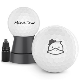Golf Ball Stamper with Refillable Permanent Ink - Golf Ball Stamp Marker to Identify Golf Balls - Golfing Accessories Reusable Golf Ball Marking Tool Great Gifts for Men and Women Golfers
