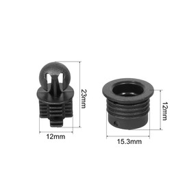 MECCANIXITY Speaker Grill Guides Plastic Black Ball Socket Type Dia 12mm for Speaker Parts Accessories Pack of 8
