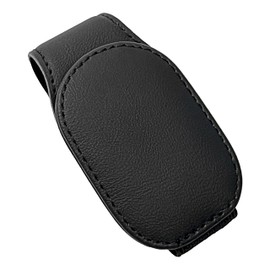 MyGadget Glasses Holder for Car Sun Visor – [Extra Strong Magnetic Clip] – Interior Accessories for All Types of Glasses Made of PU Leather in Black
