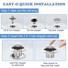 Universal 3 in 1 Bathtub Drain Stopper Bathtub Drain Hair