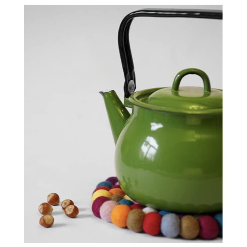 Nepal Style Colourful Woolen Round Trivet - Heat Resistant Matt