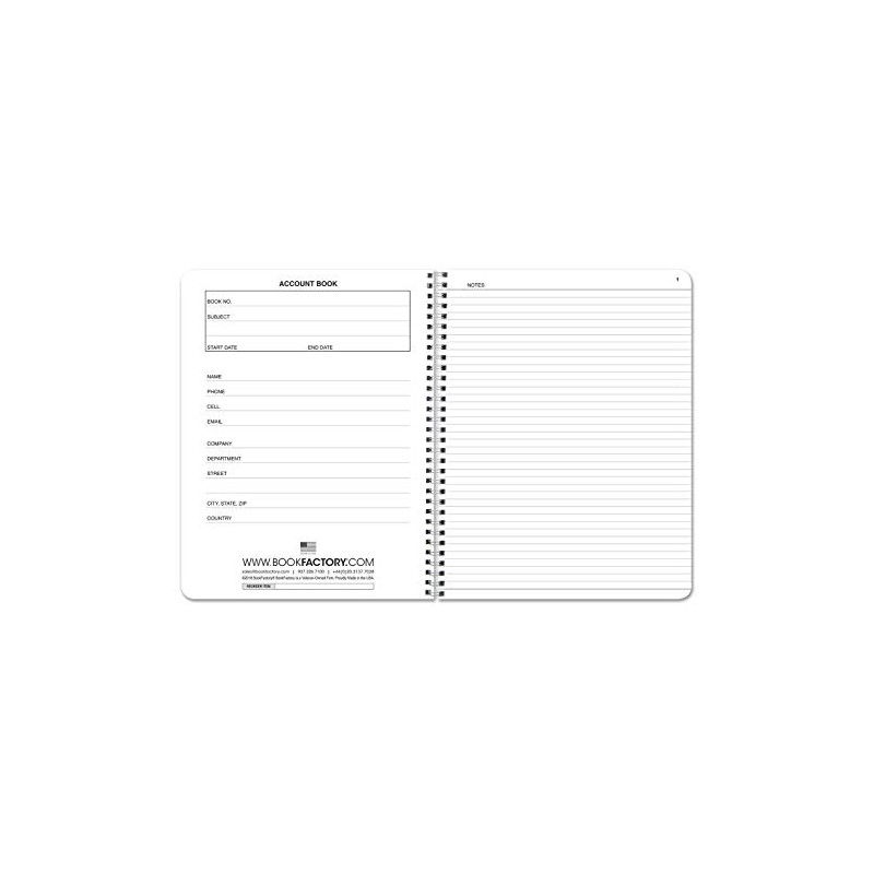 BookFactory 8 Column Account Book/Ledger Book/Accounting Ledger/Notebook (8 Columnar Book