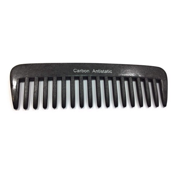 Strähnenboy Hercules Sägemann 232 Carbon Comb Anthracite 13 cm 18 Teeth Curling Comb Afro Comb Coarse Tooth C232a Anti-Static