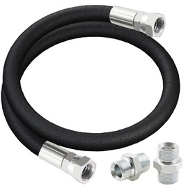 Compressor Jumper Hose 3/4" x 40"Length with 3/4” Rotate Male Connectors, 700PSI Rubber Compressor Hose