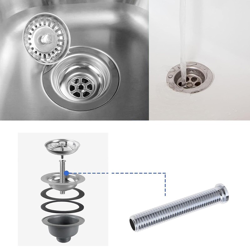 ANBOO Sink Basket Screws, Hollow Screw for Strainer Valves, Stainless